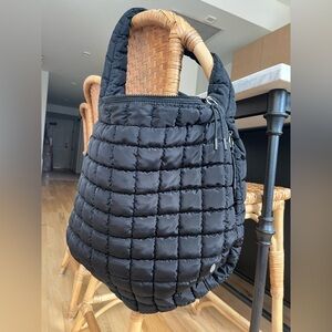 FP Movement Free People Quilted Carryall Bag black
